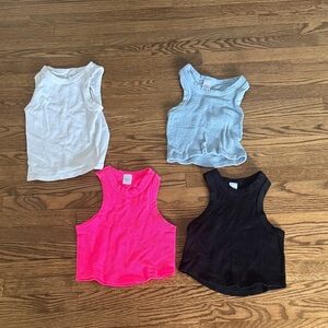 Suzette Kids Sleeveless Tops - White, Blue, Pink, Black Size M/L